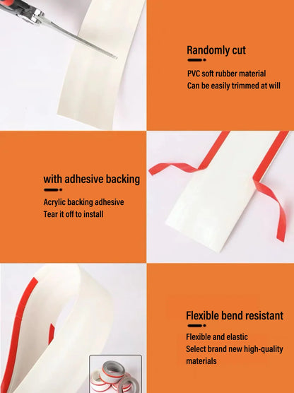 Self-Adhesive PVC Cable Protector Strip — Wire & Cord Insulation Cover, Wear-Resistant Trip Prevention Organizer