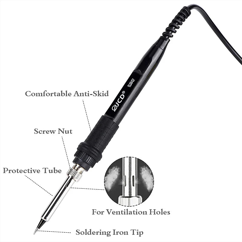 JCD 8898 2-in-1 Soldering Station 750W – Soldering Iron & Hot Air Gun for BGA SMD Phone Repair & Welding