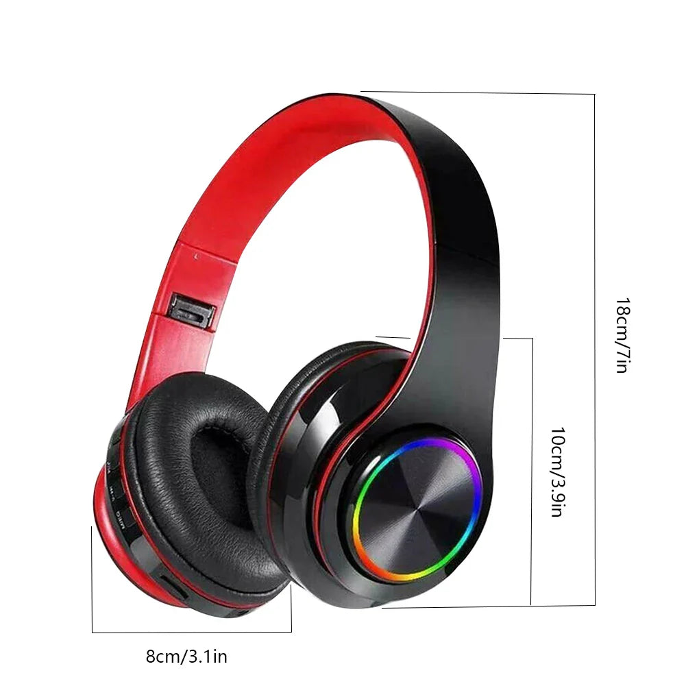 Wireless TV Headphones – Foldable Bluetooth Helmets, Waterproof Carry Bag, Gaming & Music Headset with Mic for PC & Tablet