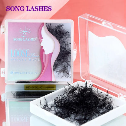 SONG LASHES 3D–16D Premade Volume Fans – Slim Narrow Stem Russian Style Eyelash Extensions, Sharp Point Base