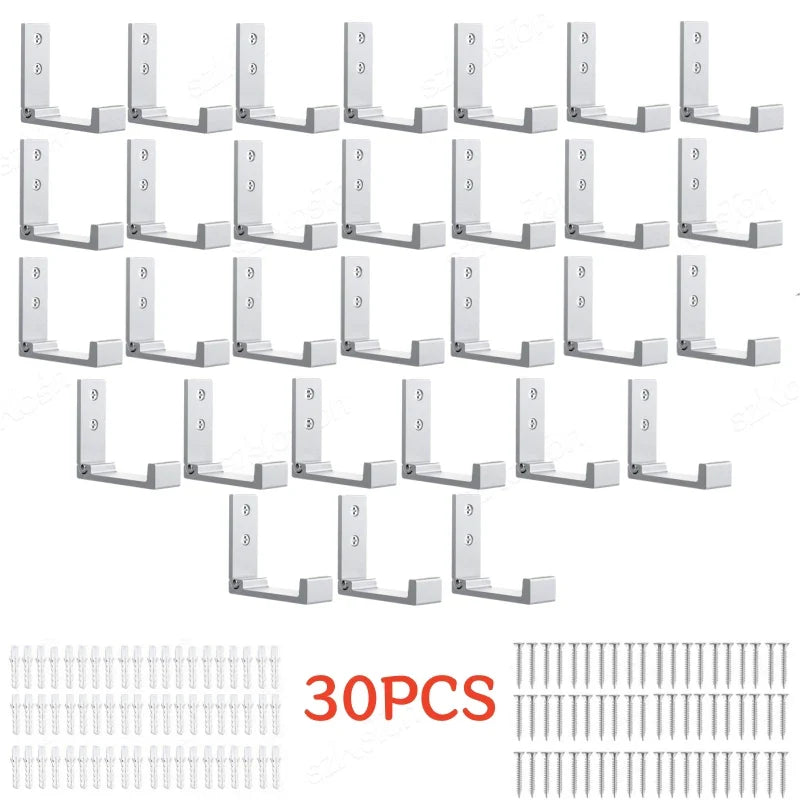 Folding Aluminum Alloy Wall Hooks – Rustproof Coat, Towel & Clothes Hanger (1/5/50 Pack)