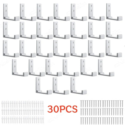 Folding Aluminum Alloy Wall Hooks – Rustproof Coat, Towel & Clothes Hanger (1/5/50 Pack)
