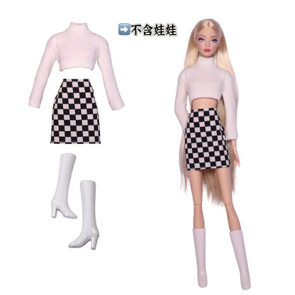Doll Clothes for 30CM Barbie – Short Skirt, Outer Garment, Pants & Shoes Accessories