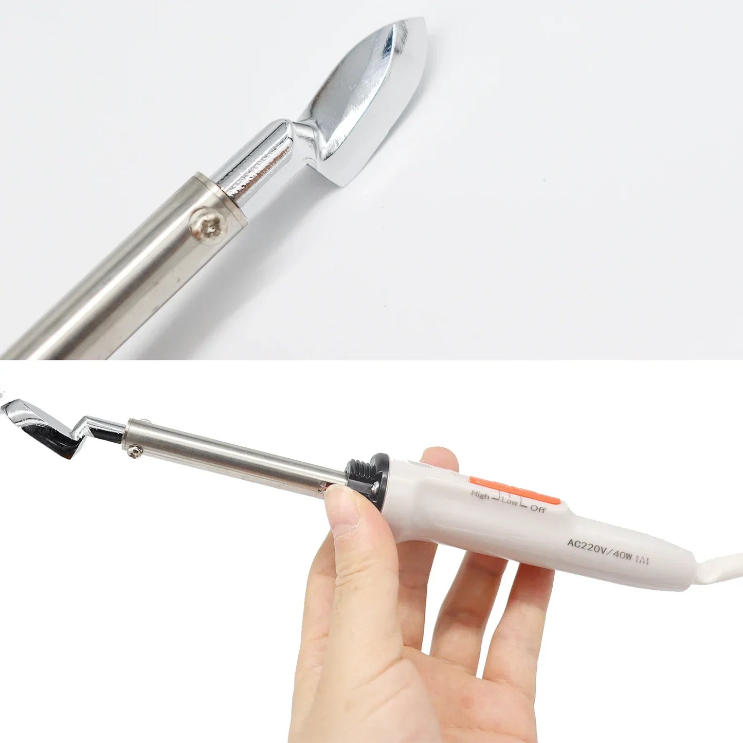 40W Mini Electric Soldering Iron — Adjustable 130/250°C Quick-Heating Tool for Household, Leather, Clothing & Wrinkle Removal