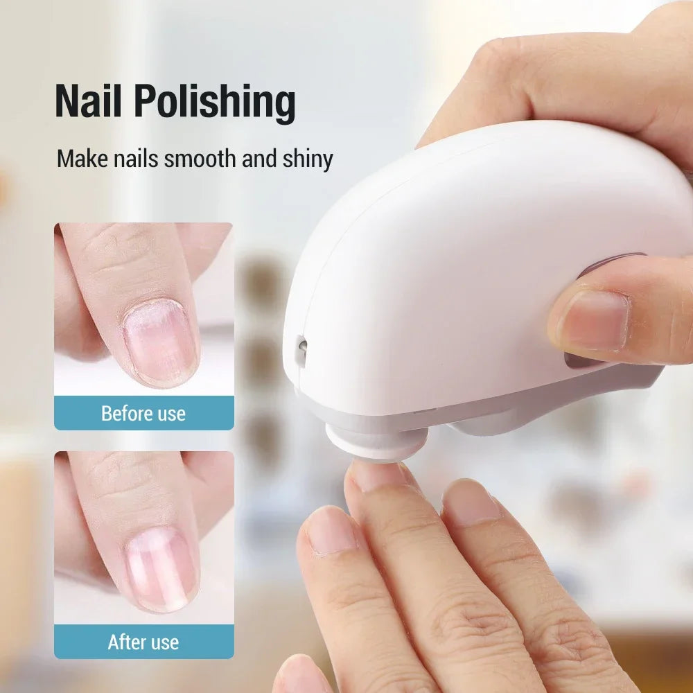Rechargeable Electric Nail Clipper & Trimmer for Baby and Adult - Grinding, Polishing, and Automatic Manicure with LED Light
