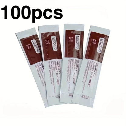 100pcs Tattoo Aftercare Cream – Anti-Scar Vitamin Lotion for Permanent Makeup, Eyebrow, Eyeliner & Lips, 5g