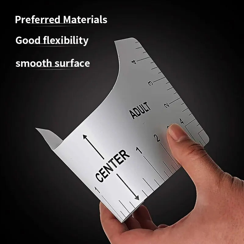 4 Pcs Transparent Acrylic T-Shirt Alignment Ruler: Graphics Guide for Front and Back Measurement in Sewing