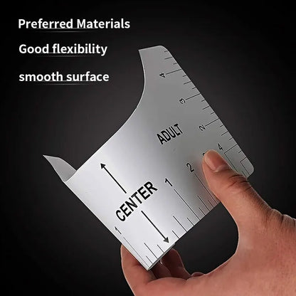 4 Pcs Transparent Acrylic T-Shirt Alignment Ruler: Graphics Guide for Front and Back Measurement in Sewing