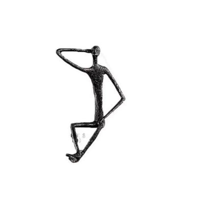 Abstract Human Body Metal Sculpture - Modern Desktop Ornament & Home Decor