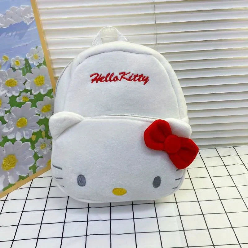 Kuromi Cinnamoroll & My Melody Plush Backpack – Adorable Large-Capacity Kawaii Design, Soft Cartoon Character Bag