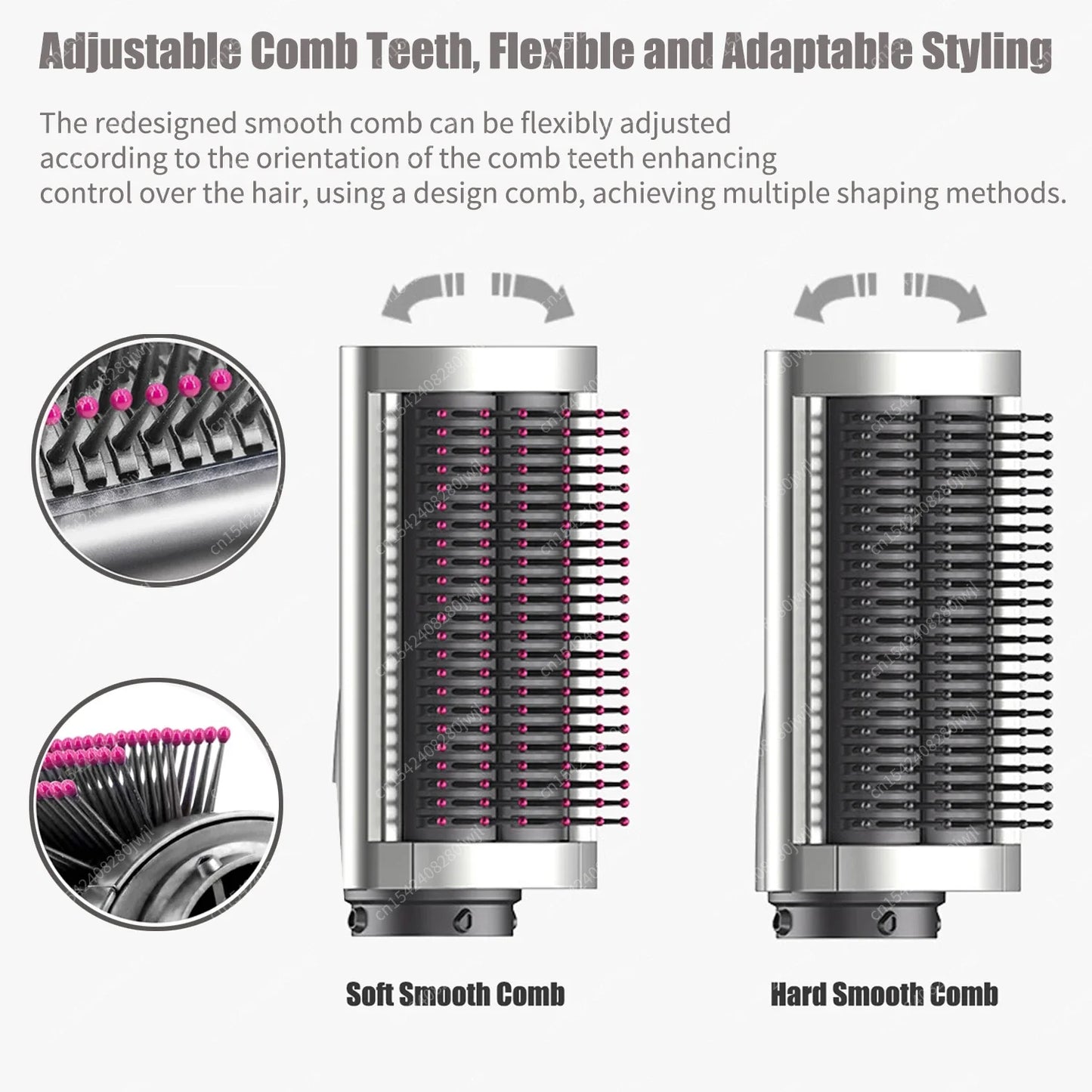 Dyson Airwrap HS01/HS05 Hair Styling Nozzle Brush – 30/40mm Anti-Hair Auto-Curling 360° Rotating Attachment for Dyson Hair Dryer