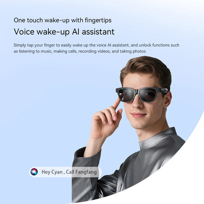Blackview BV100 AI Smart Shooting Glasses – 2K HD 800W Camera with Bluetooth & Voice Assistant