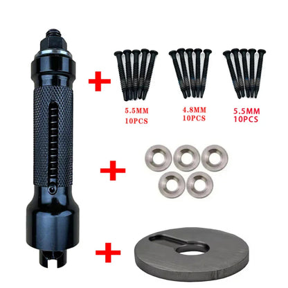 Professional Lock Cylinder Puller — Stainless Steel Nail & Screw Extractor Locksmith Tool