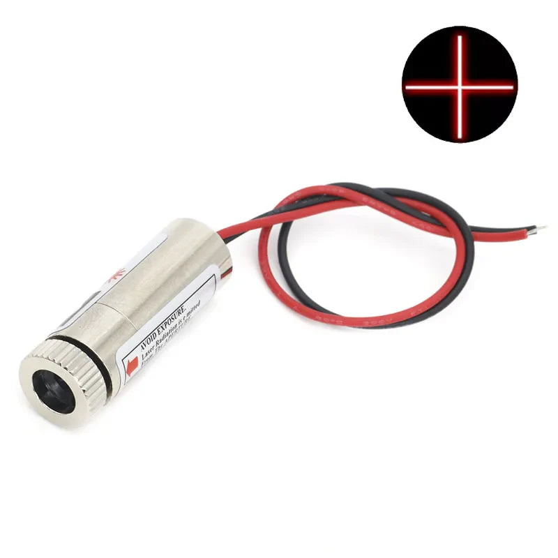 650nm 5mW Red Laser Module – Point, Line, Cross Focusable Glass Lens, Industrial Class
