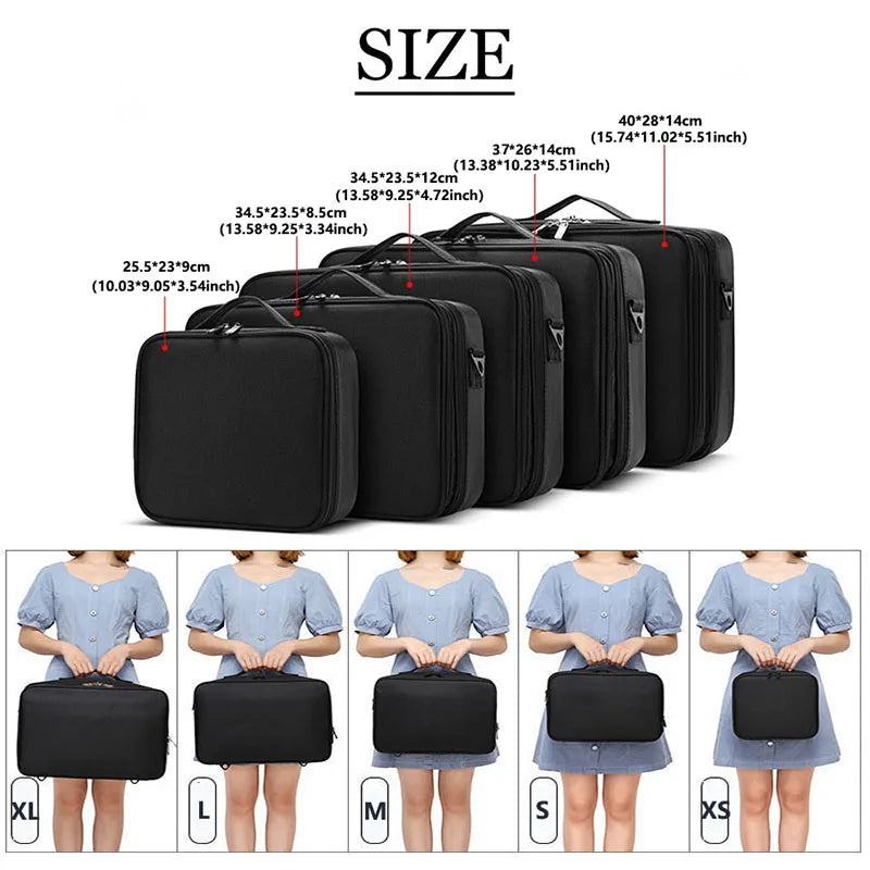 Professional Large Makeup Case – Travel Cosmetic Organizer & Nail Toolbox for Beauty Storage
