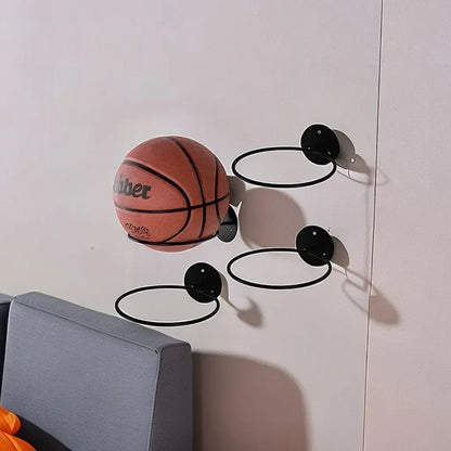 Iron Basketball, Football & Volleyball Storage Rack – Wall-Mounted Household Ball Storage Rack