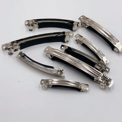 10pcs French Spring Hair Clips — Thickened Anti-Slip Barrette Blank Base for DIY Hairpins & Jewelry Making Accessories