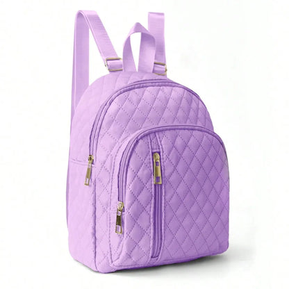 Quilted Pattern Classic Backpack - Stylish and Durable Design