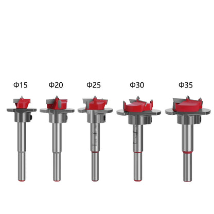 Adjustable Positioning Hole Saw Kit - 15-35mm Hinge Hole Opener Woodworking Carbide Drill Bits Set