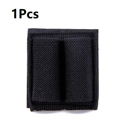 DIZETION Tactical 2-Round Holder Patch – Adhesive Hook & Loop Cartridge Pouch for M4 Shotgun Hunting