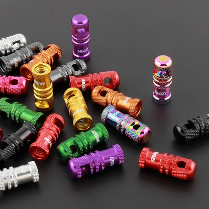 MUQZI 2/4PCS Presta Valve Caps with Core Remover — MTB Tubeless Tire Valve Stem Accessories