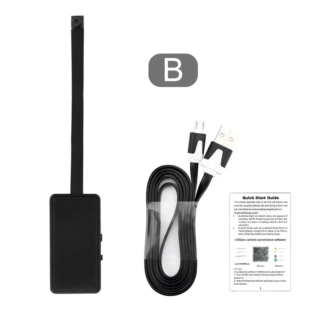 HD 1080P WiFi Mini Camera – Portable Wireless Micro Camcorder with P2P Remote Viewing & Loop Recording Web Camera