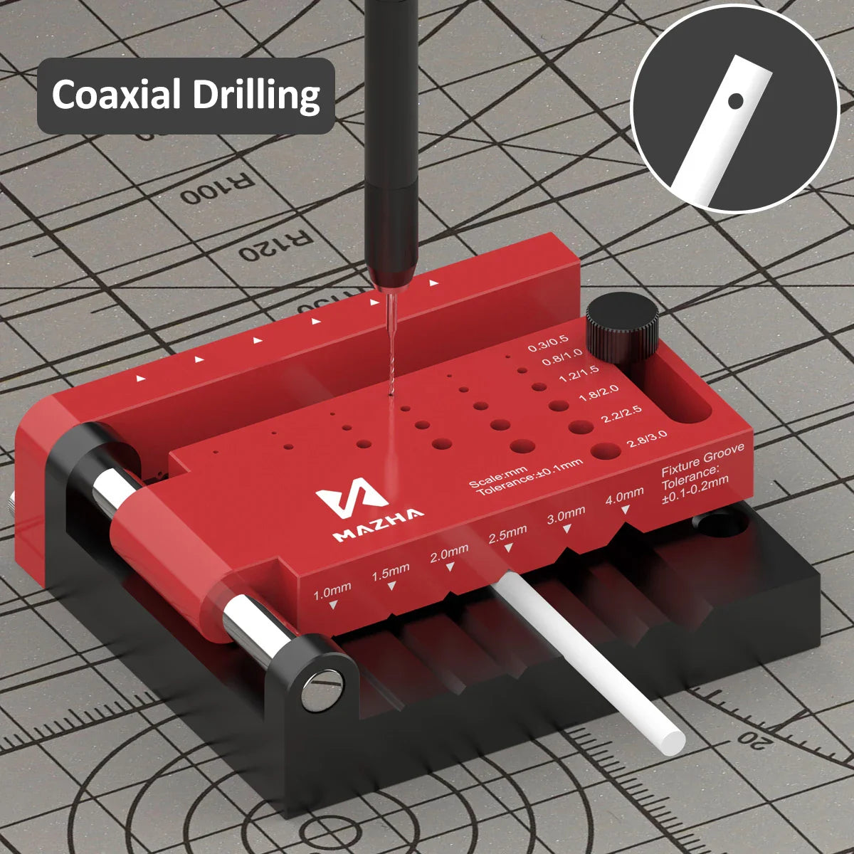 MAZHA T0012 Round Rod Punching Positioner – DIY Modeler Drilling Auxiliary Locator Tool
