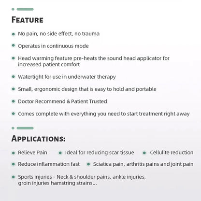 Portable Ultrasound Pain Relief Device – Physiotherapy Equipment for Arthritis & Body Massage Therapy