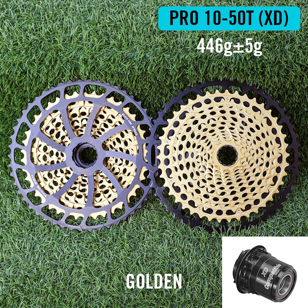 SPEDAO 12-Speed 10-50T Bicycle Cassette – 12V MTB Freewheel Sprocket for SX NX GX, XD & HG Compatible