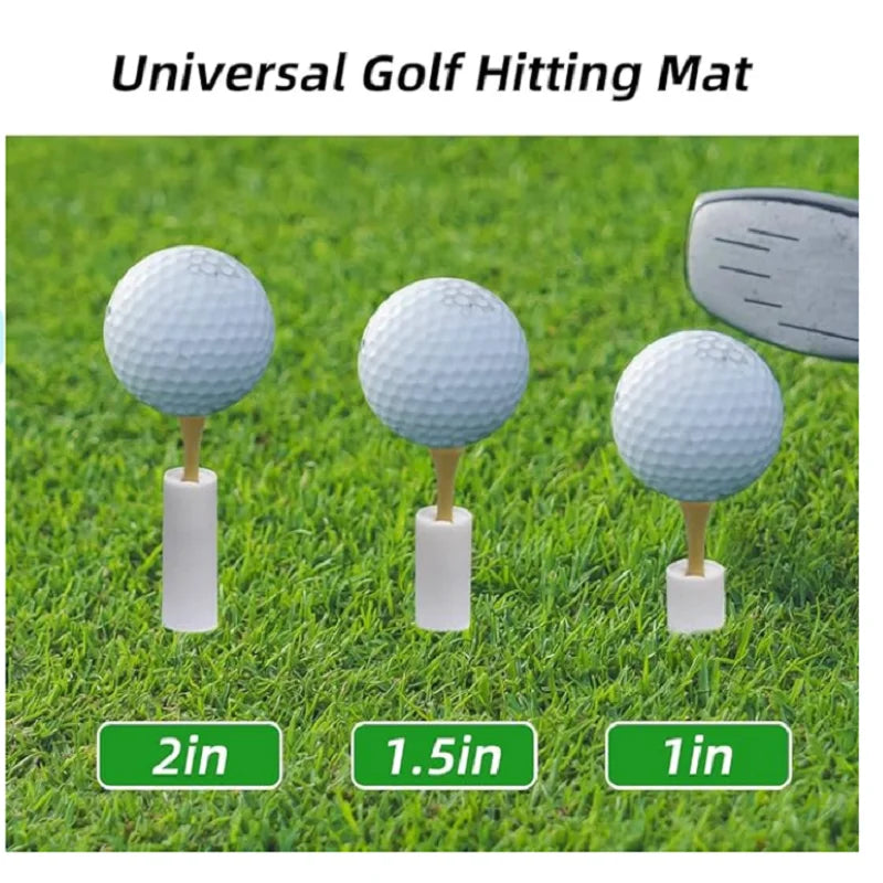 3PCS Golf Practice Tees – 25mm/38mm/50mm Rubber Tees for Indoor & Outdoor Driving Range