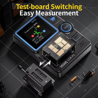 LCR-P1 Transistor Tester – Multifunctional Diode, Triode, MOSFET, Capacitance & Resistance Meter Tool