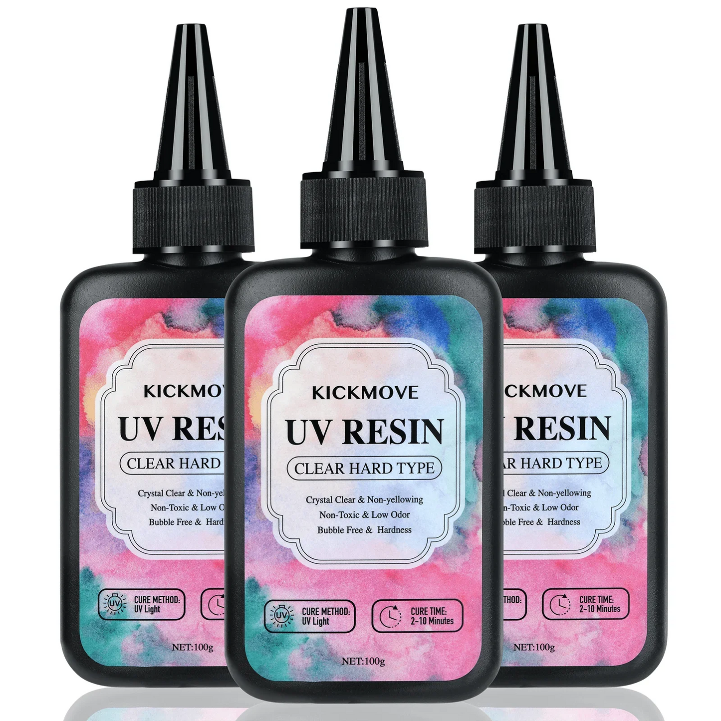300g Clear UV Resin – Hard Crystal-Clear Epoxy Resin, Upgraded Fast Curing Formula for Jewelry & Craft Making