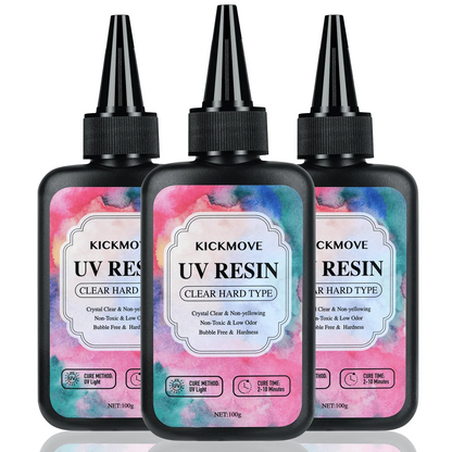 300g Clear UV Resin – Hard Crystal-Clear Epoxy Resin, Upgraded Fast Curing Formula for Jewelry & Craft Making