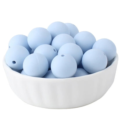 15mm Silicone Beads Set - Colorful Loose Beads for DIY Keychains, Jewelry & Beaded Pen Crafts
