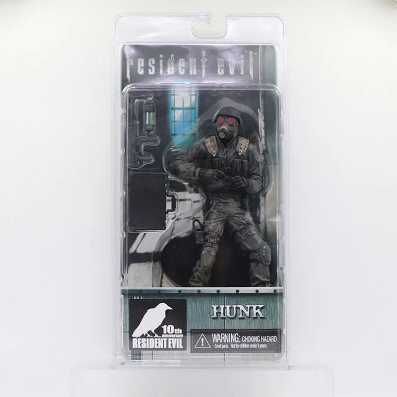 NECA Redfield Hunk Zombie Action Figure Set – Includes Dog Licker and Walker, Chris Redfield Collectible Model Toy