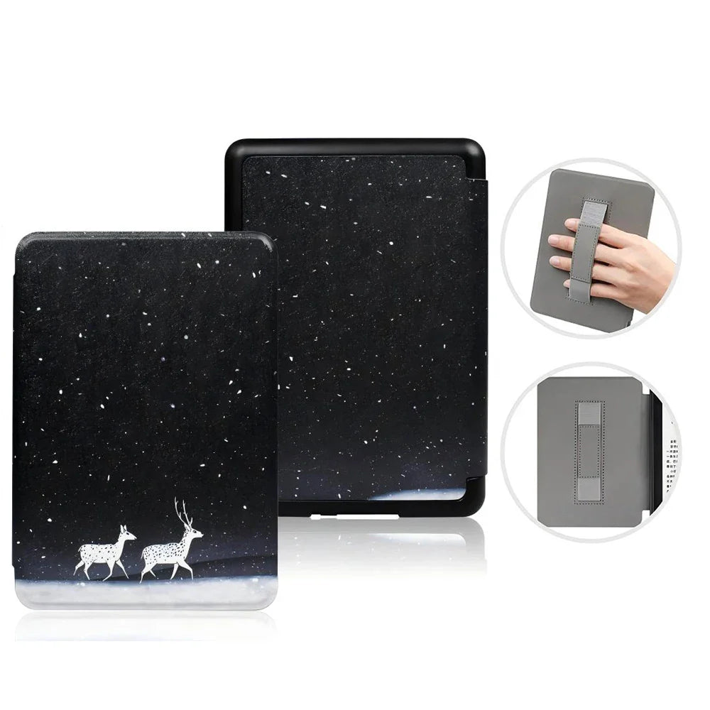 SA568B Leather Case for Kindle Paperwhite 12th Gen 2024 Signature Edition – 7-Inch Cover with Hand Strap & Auto Sleep