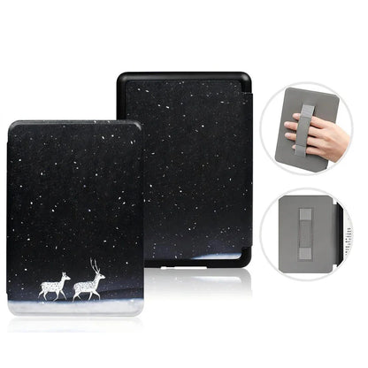 6" Kindle 11th Generation 2024 Case | PU Leather Ebook Cover with Hand Strap & Auto Wake Sleep