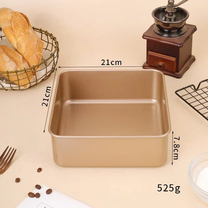 7/8/9 Inch Square Cake Mold – Sponge and Fluffy Cake Pan for Family Baking, Pastries, Cookies, and Chocolate Making