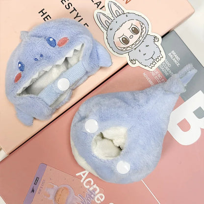 17cm Mini Plush Doll Clothes – Cute Animal-Style DIY Outfit Accessories for Labubu Dolls