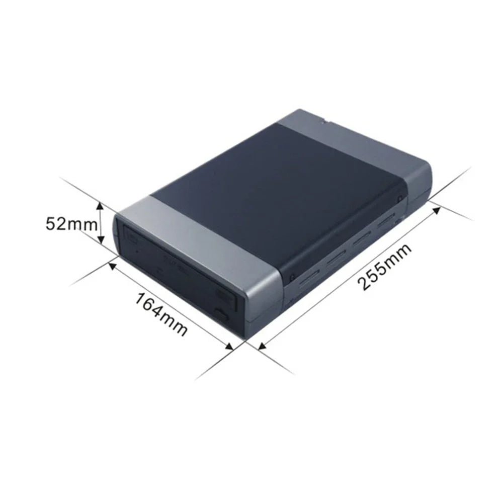 5.25-inch USB 2.0/3.0 SATA External Optical Drive Case – Enclosure Adapter for Windows, Mac & PC