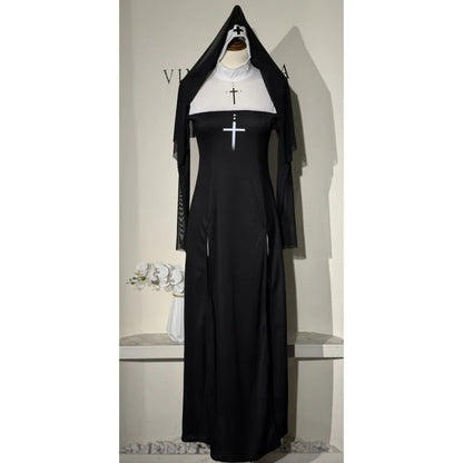 Women’s Anime Nun Cosplay Costume - Halloween Sister Uniform for Shows, Parties & Performances