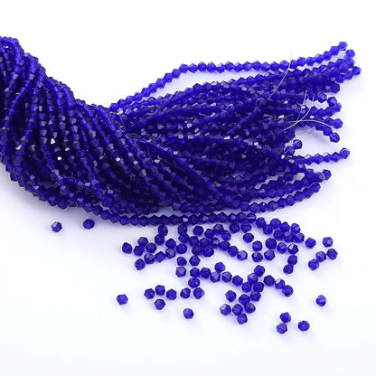 3/4mm Crystal Bicone Glass Beads - White Loose Faceted Beads for DIY Bracelets, Earrings & Jewelry Making