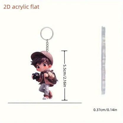 2D Flat Taekwondo Kung Fu Acrylic Keychain – Car Rearview Mirror and Backpack Pendant Accessory Gift