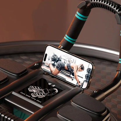 Abdominal Wheel Exerciser - Six-Wheel Slider Design with Automatic Rebound, Antislip, Home Gym Fitness Equipment