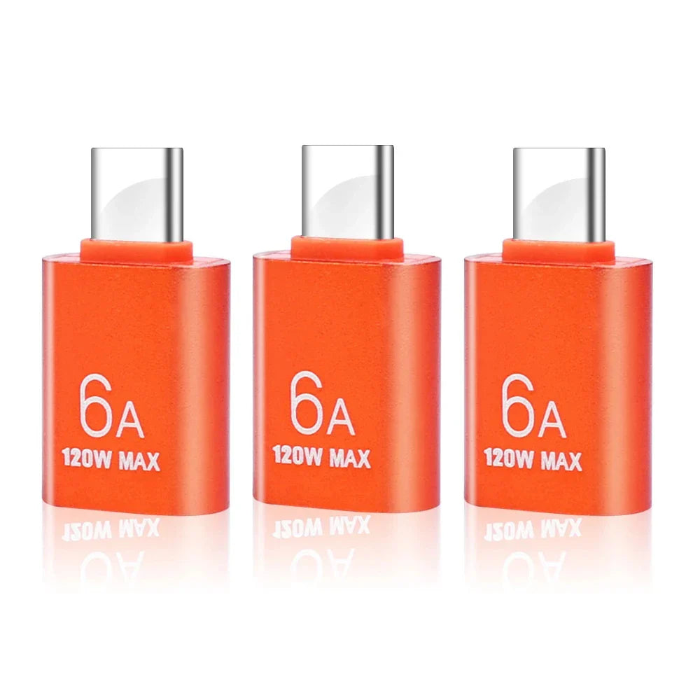 6A USB 3.0 to Type-C & Type-C to USB OTG Adapter – Fast Charging Connector for Samsung, Xiaomi, PC & MacBook Pro
