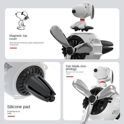Cute Snoopy Car Air Freshener – Anime Aromatherapy Perfume Clip for Car Vent Decoration