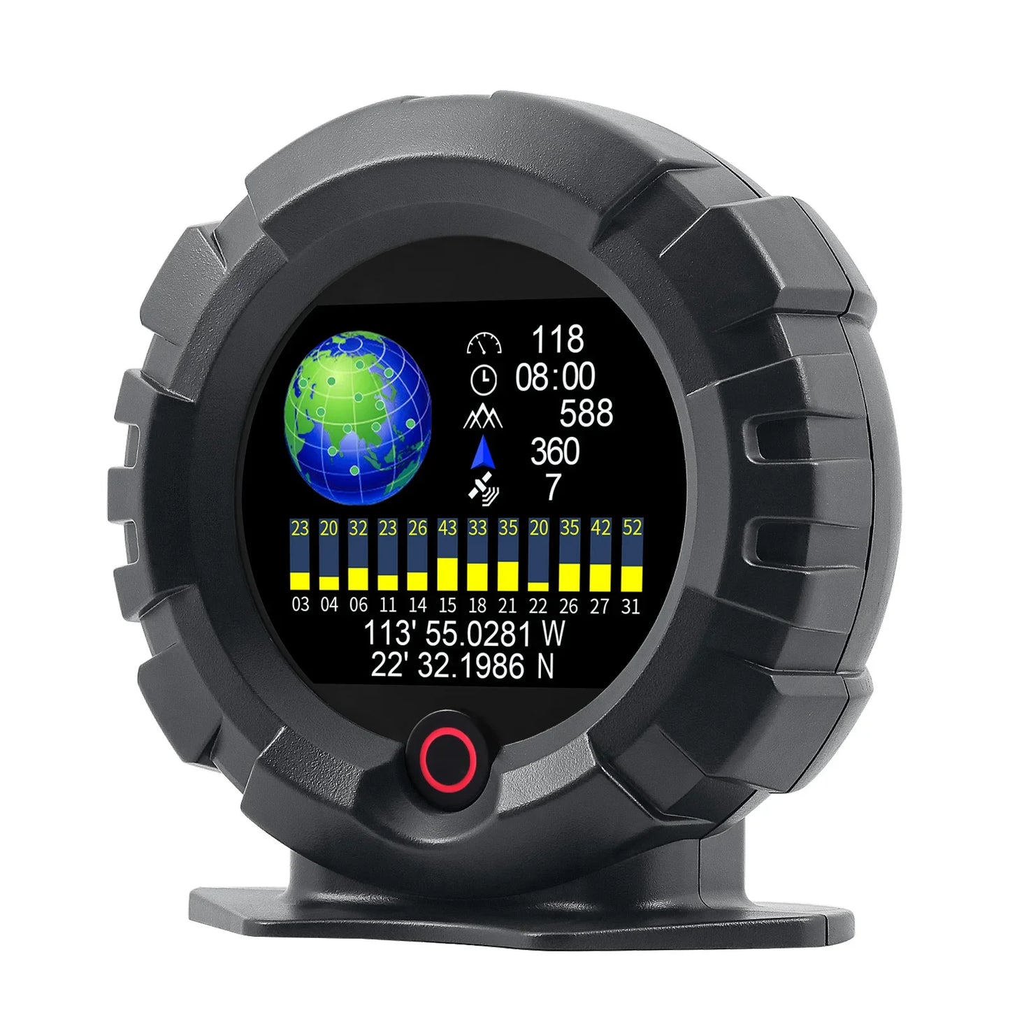 X95 Car GPS Digital Head-Up Display – Inclinometer Speedometer with Slope, Pitch, Altitude & Latitude Meter