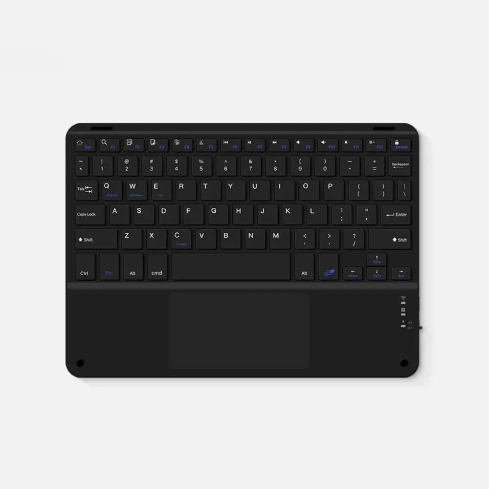 Spanish/English 10-Inch Bluetooth Keyboard – Wireless Rechargeable Universal Keyboard for iPad Air, Pro, Phone, Tablet, Laptop