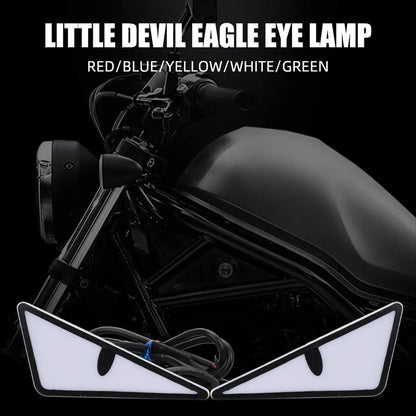 Universal Car LED Devil Eyes Lights - Demon Eye Headlight & Mini Turn Signal Tail Lamp for Cars and Motorcycles