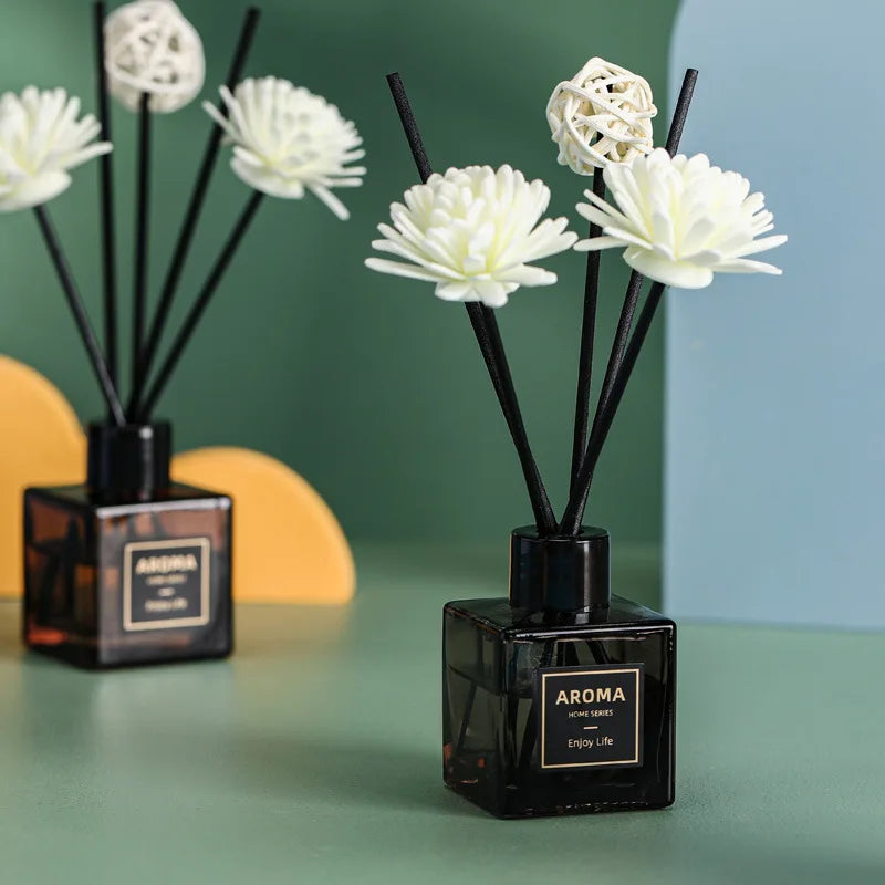 50ml Diffuser & Scent Candle Set – High-Quality Aromatherapy Essential Oils with Lime & Basil Gift Box for Home Decor